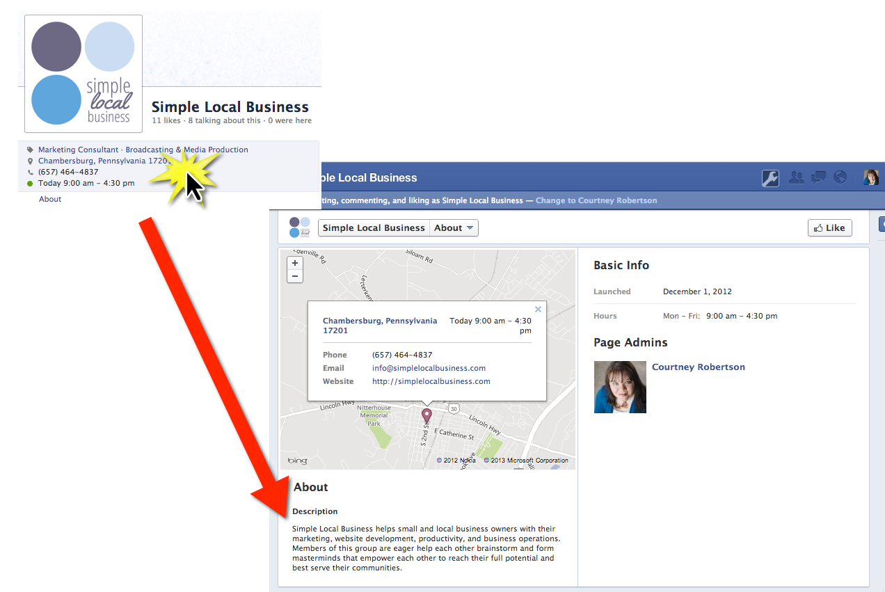 Facebook About Business