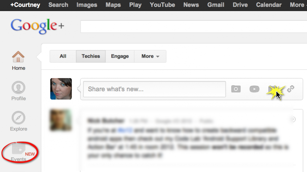 How to create Google+ Events