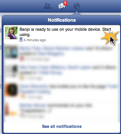 Facebook AppCenter Mobile Notice