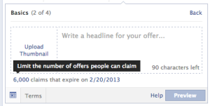 facebook offer terms