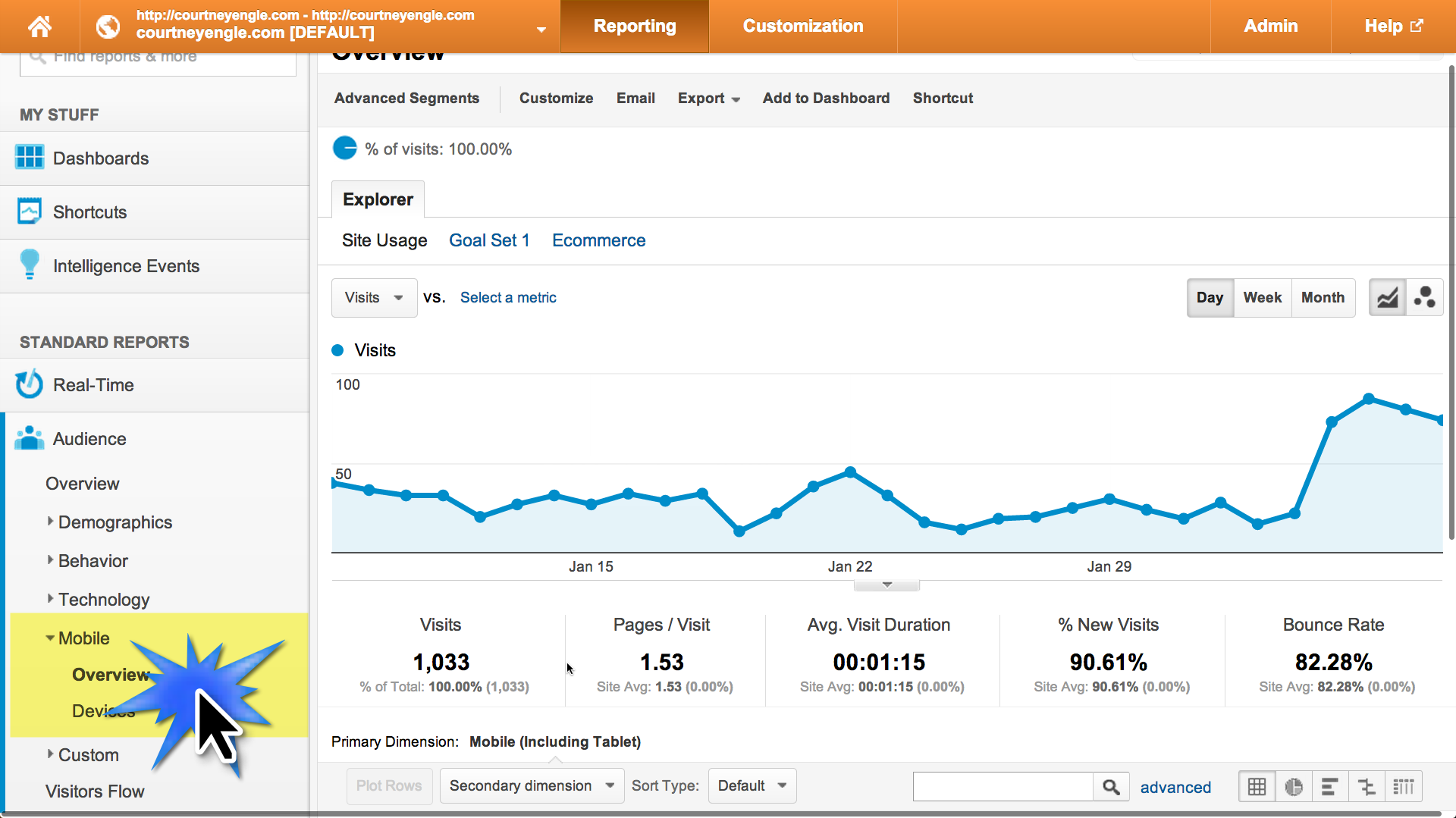 Google Analytics - Mobile Traffic