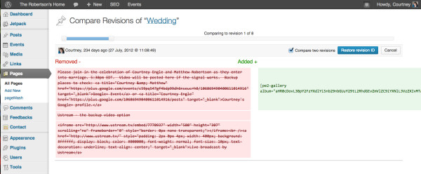 wordpress revisions