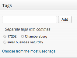 wordpress tags location based marketing