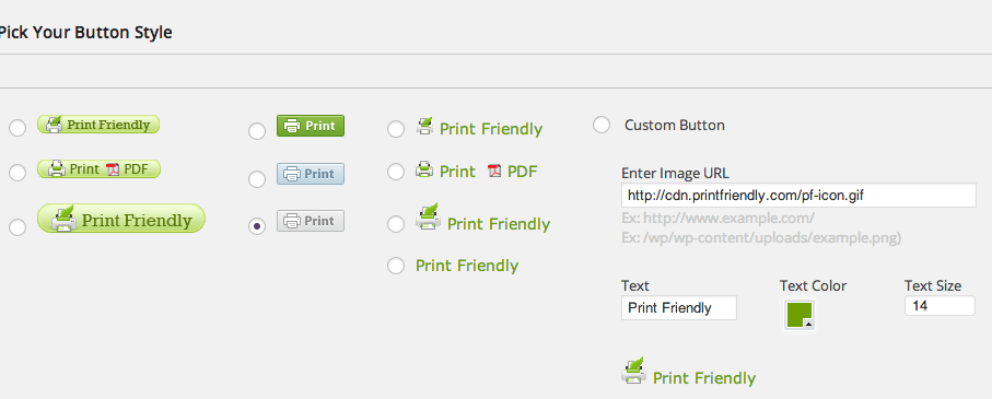 Print Friendly and PDF Button for Printer Friendly websites