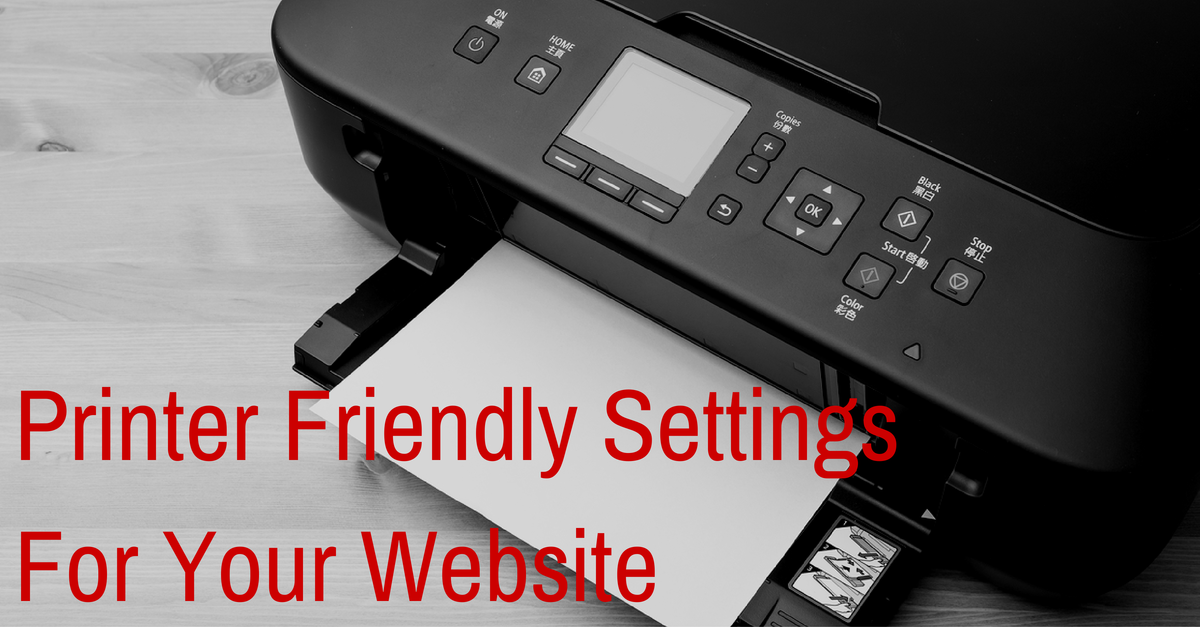 Print Settings in WordPress Websites