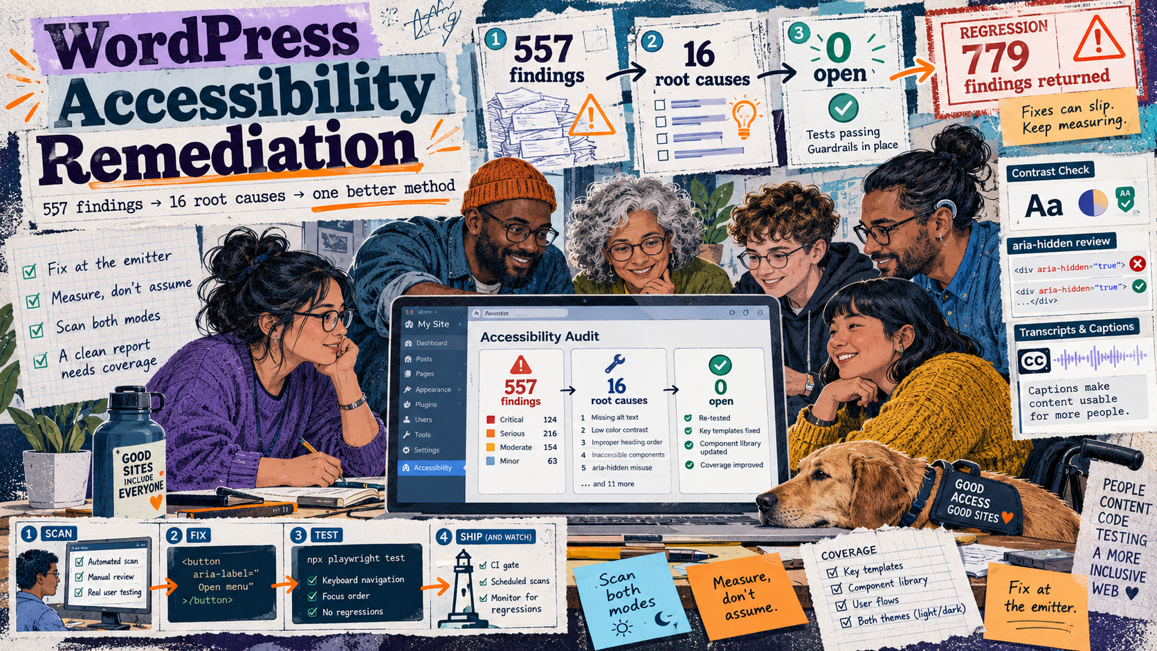 WordPress accessibility remediation: Claude and Checker Pro